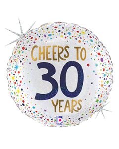 18" Cheers To 30 Years Pkg