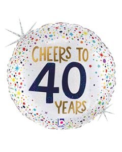 18" Cheers To 40 Years Pkg