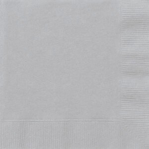 100ct Silver Bev Napkins