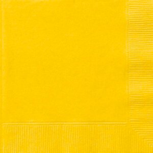 100ct Yellow Bev Napkins