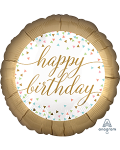 18" Pastel Confetti B'day Pkg