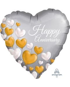 18" Golden White Anniversary Pkg