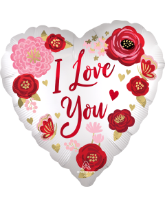 18" Satin Love You Flowers Pkg
