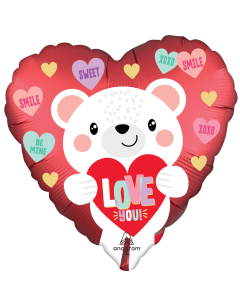 18" I Love You Bear  Pkg