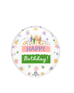 Bday Clear Cake Orbz