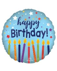18" Satin Star Birthday Pkg