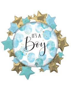 26" Baby Boy Watercolor Blue