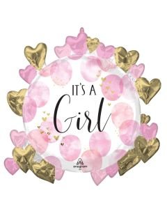 26" Baby Girl Watercolor Pink