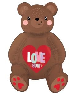 20" Satin Love Bear Sitter