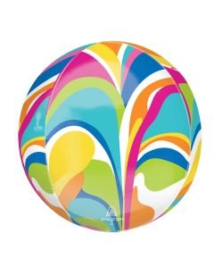 16" Vibrant Macro Marble Orbz