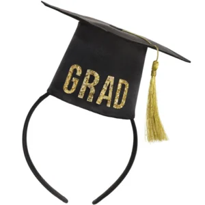 Grad Headband 6 Ast W/Tinsle/Tassle