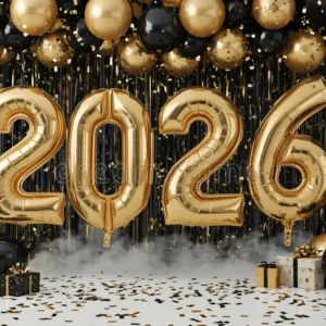 2026 Blk & Gld Confetti