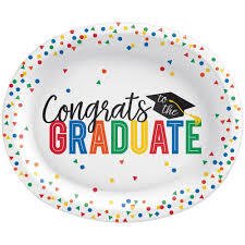 Congrats Grad Oval Plate