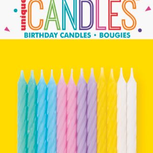 24 COLOR BDAY CANDLES ASST
