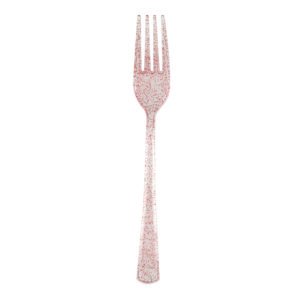 18 PNK/MULTICLR GLITTER FORKS