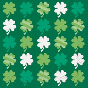 16ct Lucky Clover Bev Napkins