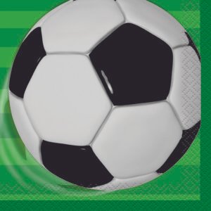 16 3D SOCCER BEVERAGE NAPKINS