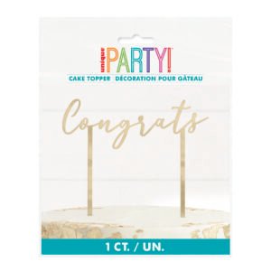 PLSTC GLD MET CNG BD CAKE TPPR