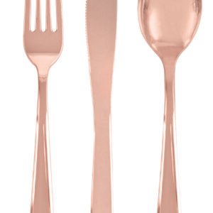 18 ASST SILVERWARE ROSE GOLD