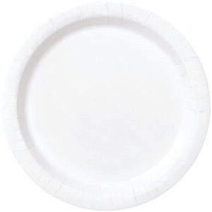 20 BRIGHT WHITE 7'' PLATES