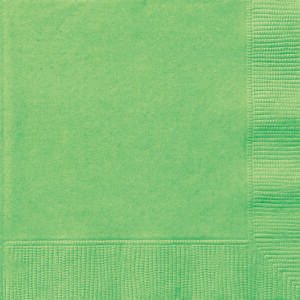 20 LIME GREEN LUNCH NAPKINS