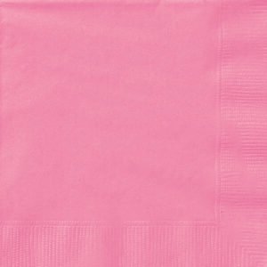 20 HOT PINK BEVERAGE NAPKINS