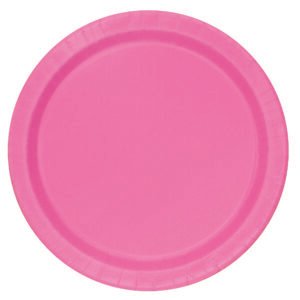 20 HOT PINK 7'' PLATES
