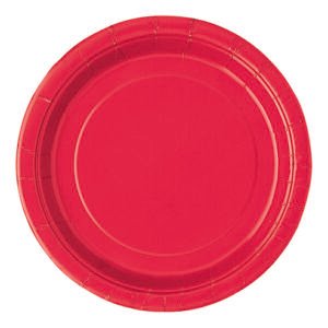20 RUBY RED 7'' PLATES