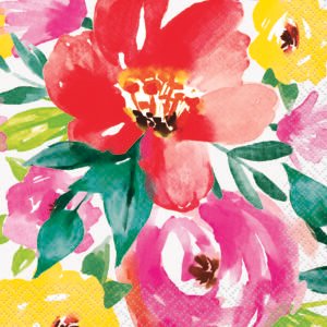 24 BRUSHED FLORAL BEV NAP-PZ