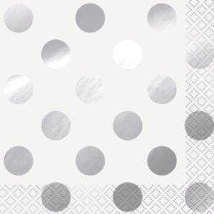 16 SILVER FOIL DOT BEV NAP-FS