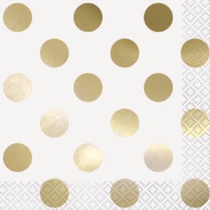16 GOLD FOIL DOT BEV NAP-FS