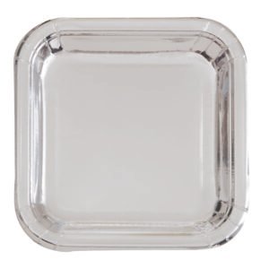8 SILVER FOIL 7" SQ PLT-FB