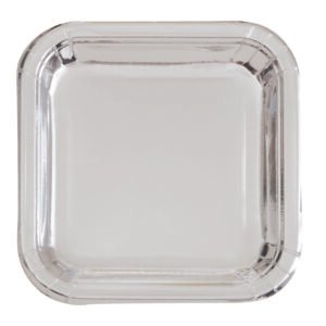 8 SILVER FOIL 9" SQ PLT-FB
