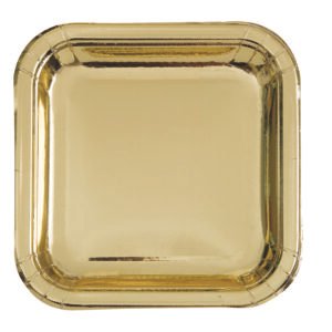 8 GOLD FOIL 9" SQ PLT-FB