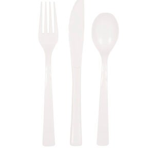 18 ASST CUTLERY WHITE