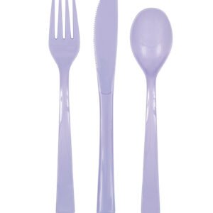 18 ASST CUTLERY LAVENDER
