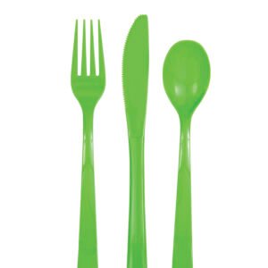 18 ASST CUTLERY LM GRN