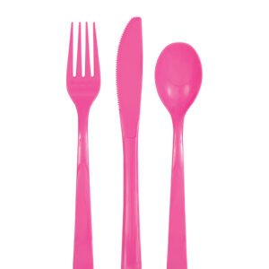18 ASST CUTLERY HT PNK