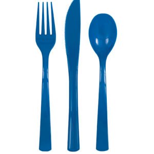 18 ASST CUTLERY RYL BLU