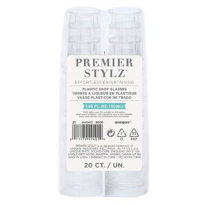 20 CLR PLSTC SHOT GLASS 1.65OZ