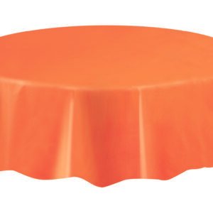 ORANGE ROUND TABLCVR 84 IN DIA