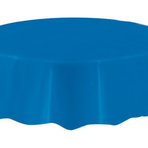RYL BLUE RND TABLCVR 84 IN DIA