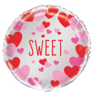 18" Sweet Pink/red Heart Mylars