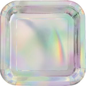 8 IRIDESCENT 7" SQ PLT-FBI