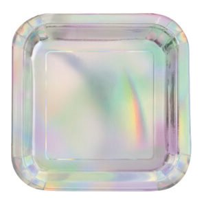 8 IRIDESCENT 9" SQ PLT-FBI