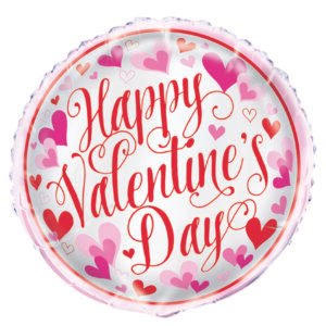 18" Red/Pnk VDY Heart Mylar