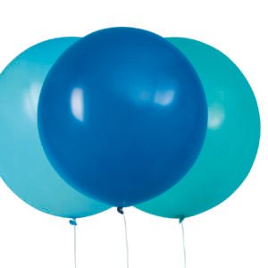3 24" GIANT BLLN BLUE/TEAL