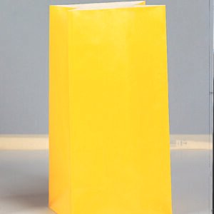 12 PPR PARTY BAGS-SUN YELLOW