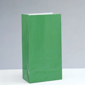 12 PPR PARTY BAGS-GREEN