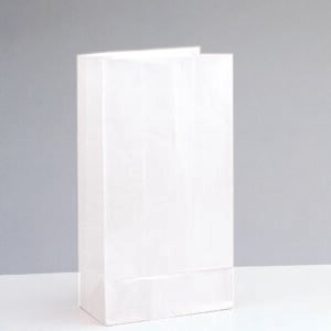 12 PPR PARTY BAGS-WHITE